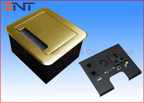 Ouro Flip Up Power Outlet Tabletop, tomada compacta de Flip Up Manual Conference Table