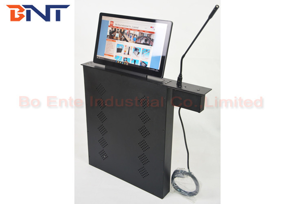 Elevador da tela de monitor do diodo emissor de luz/LCD da liga de alumínio com sistema do microfone da conferência