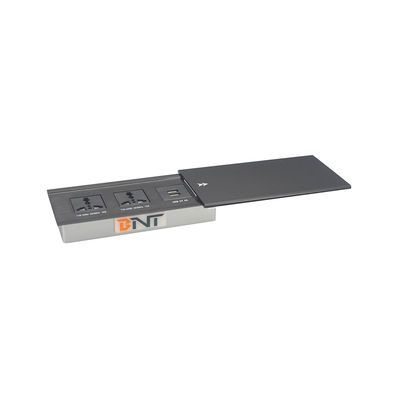 Soquete de poder Tabletop da corrediça da liga de alumínio em encontrar a mesa principal HDMI