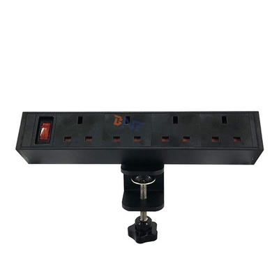 Boente barato 6,56 do cabo da ligação 4 Ft de tomada da maneira com preto do interruptor na tira do poder da braçadeira da borda da mesa da tabela feita em China