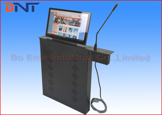 Elevador automático do monitor do LCD do computador do microfone com a tela motorizada 15,6 polegadas