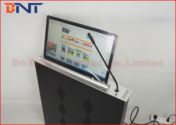 Conferência magro elevador motorizado monitor Tabletop do LCD/diodo emissor de luz com microfone