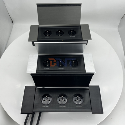 Conjunto de tomada de energia de projeto incorporado Equipamento elétrico Equipamento de móveis Tomada de tomada de tomada de tomada de tomada múltipla com cobertura de volta deslizante