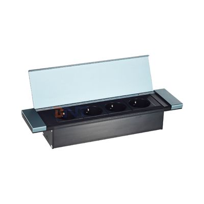 Embedded flip cover Design Desktop Socket Power com 4 tomadas de EU AC