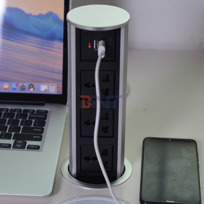 3 alimentação universal + 2 portos USB vertical motorizado elevador cozinha tomada de energia pop up tomada de energia pop up tipo de tomada à prova d'água
