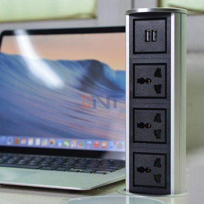 3 alimentação universal + 2 portos USB vertical motorizado elevador cozinha tomada de energia pop up tomada de energia pop up tipo de tomada à prova d'água