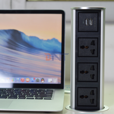 3 alimentação universal + 2 portos USB vertical motorizado elevador cozinha tomada de energia pop up tomada de energia pop up tipo de tomada à prova d'água
