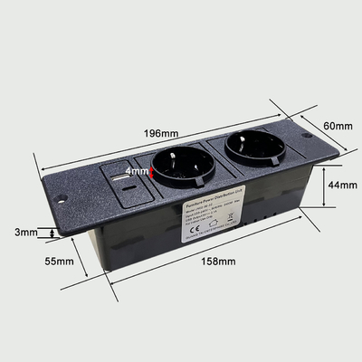 CE homologado de alta qualidade eu 2 tomadas tomada de sofá de escritório com usb a + c tomada para armário de TV de sofá