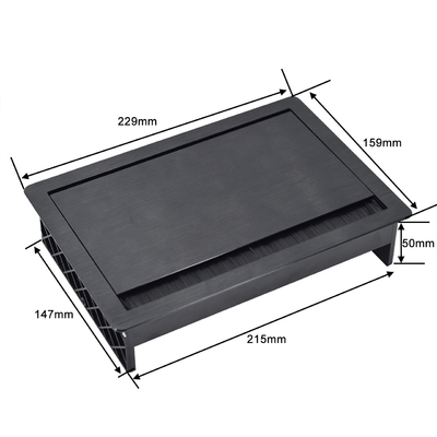 Soquete de cobertura de flip de mesa com 2 tomadas de corrente Soquete de energia de conferência Tabela de fio Grommet Soquete de energia conveniente