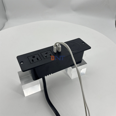 Sofá 2 tomadas de corrente alternada e tomada de carregamento USB com carregador sem fio 60mm us power sofá de escritório carregador de móveis power soc