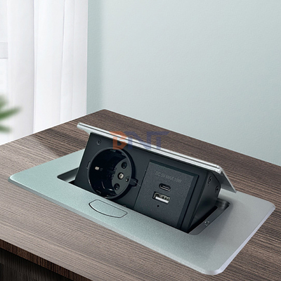 Embutida Desktop Socket pop up outlets USB A + C plugue de carregamento de energia Adequado para mesa de escritório