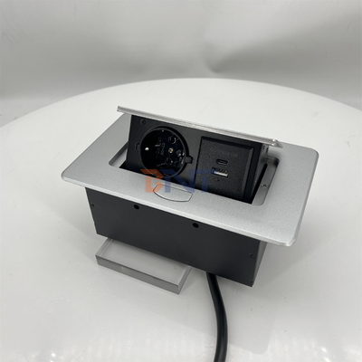 Embutida Desktop Socket pop up outlets USB A + C plugue de carregamento de energia Adequado para mesa de escritório