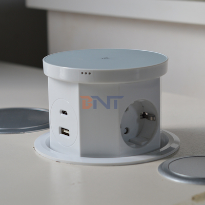 Cozinha tomada de energia oculta de escritório recessado Port USB popup AC 16A 220V Voltagem IP44 Nível para uso de escritório