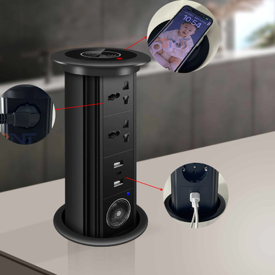 Eletrônico Smart Elevação inteligente Motorizada Desk Pop Up Socket Conferência Mesa Cozinha Socket Outlet