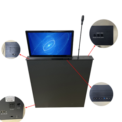 Sistema de conferência 15,6 polegadas Motorizado Pop up LCD Monitor Elevador Personalizado Tamanho 17 ~ 24 polegadas tela de computador