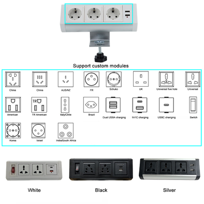 Boente pinça na secretária montagem desmontável de escritório multi-sacas de alimentação uk tomada com usb / mesa pinça montagem tomada de alimentação