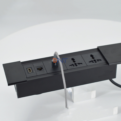 Soquete de alimentação de cobertura deslizante multifuncional para mesas de escritório com tipo de módulo de carga USB