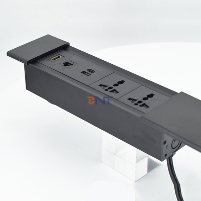 Soquete de alimentação de cobertura deslizante multifuncional para mesas de escritório com tipo de módulo de carga USB