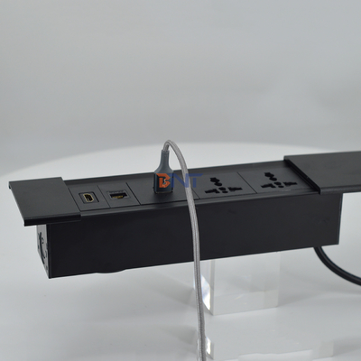 Soquete de alimentação de cobertura deslizante multifuncional para mesas de escritório com tipo de módulo de carga USB