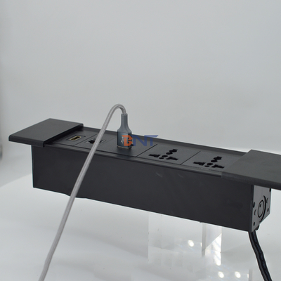 Soquete de alimentação de cobertura deslizante multifuncional para mesas de escritório com tipo de módulo de carga USB