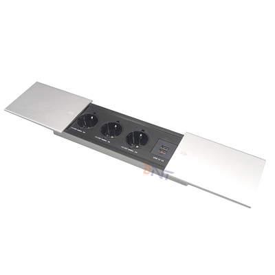 Cobertura deslizante multifuncional USB Smart coberta deslizante escondida mesa de escritório universal de alimentação tomada de energia de mesa