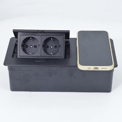 Carregador sem fio Carregador de tomada de mesa de escritório de conferência de alumínio