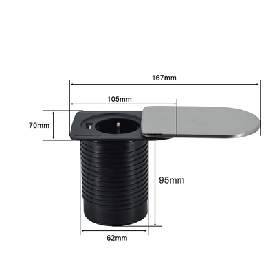 Mini tomada escondida debaixo de mobiliário de escritório desktop mesa 1 UE 1 carregador USB A