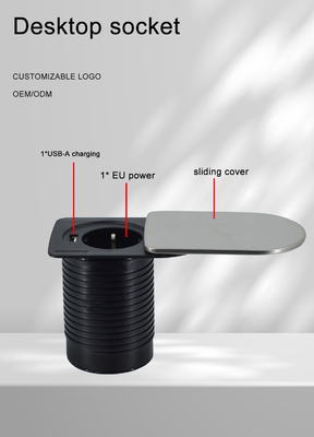 Mini tomada escondida debaixo de mobiliário de escritório desktop mesa 1 UE 1 carregador USB A