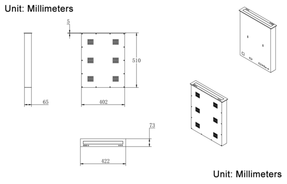 Ultra fino ultra estreito Mini retrátil elevador de monitor motorizado com tela FHD