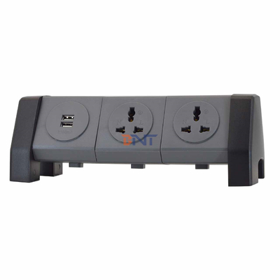 OEM/ODM Universal Power Extension Cord Tower Socket com 2 soquetes de carregamento USB Protector de sobretensão para escritório