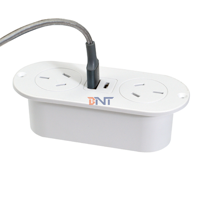 5v 2.1a tomada de tomada do sofá ABS de mesa incorporada tomadas de energia padrão AU e tomada de carga USB A + C para hotel/bar/me