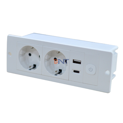 OEM/ODM ABS padrão UE 5V 2.1A Power USB A + C Socket de carregamento Conjunto de mesa/sofá Hotel/Bar/sala de reuniões