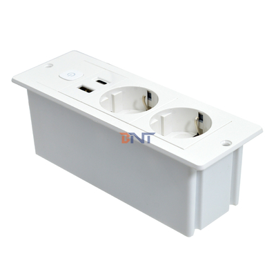 OEM/ODM ABS padrão UE 5V 2.1A Power USB A + C Socket de carregamento Conjunto de mesa/sofá Hotel/Bar/sala de reuniões