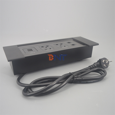 Flexível montado em repouso flip-up cobertura multi tomada de tomada de mesa de alimentação oculta tomada de alimentação eléctrica de mesa de trabalho