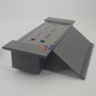 Flexível montado em repouso flip-up cobertura multi tomada de tomada de mesa de alimentação oculta tomada de alimentação eléctrica de mesa de trabalho