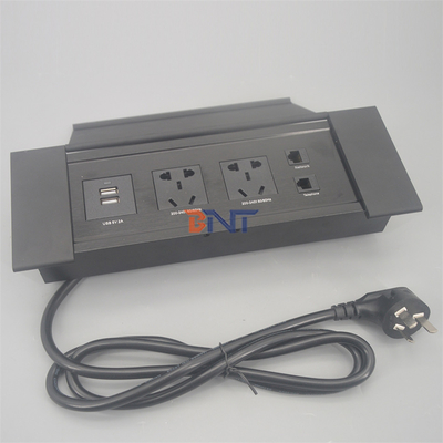 Flexível montado em repouso flip-up cobertura multi tomada de tomada de mesa de alimentação oculta tomada de alimentação eléctrica de mesa de trabalho