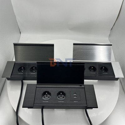 Conjunto de tomada de energia de projeto incorporado Equipamento elétrico Equipamento de móveis Tomada de tomada de tomada de tomada de tomada múltipla com cobertura de volta deslizante