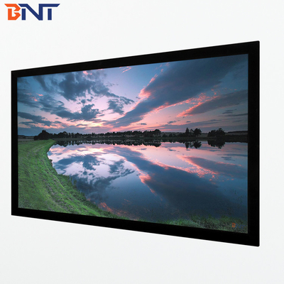 Bnt250 polegadas Tecido branco fosco tela de projeção dobrável rápida com quadrado de alumínio metal quadro dobrável