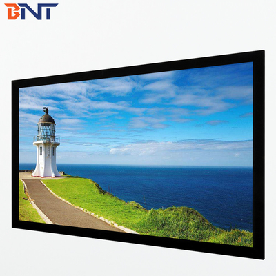 Bnt250 polegadas Tecido branco fosco tela de projeção dobrável rápida com quadrado de alumínio metal quadro dobrável
