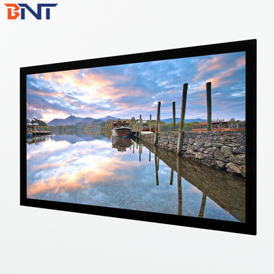 Bnt250 polegadas Tecido branco fosco tela de projeção dobrável rápida com quadrado de alumínio metal quadro dobrável