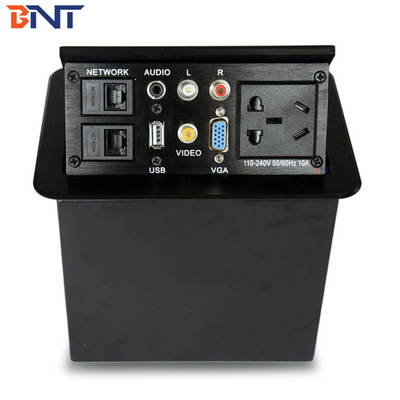Soluções de AV para escritório Soquetes de energia de mesa de prata Dimensões 151 * 121mm