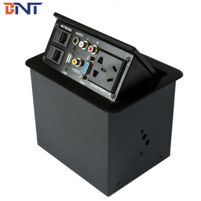 Soluções de AV para escritório Soquetes de energia de mesa de prata Dimensões 151 * 121mm