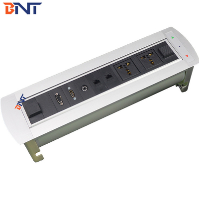 Mesa de conferência elétrica Socket Quadrado Esquina Com HDMI / VGA / 3.5 Audio