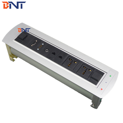 Mesa de conferência elétrica Socket Quadrado Esquina Com HDMI / VGA / 3.5 Audio