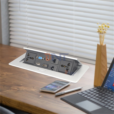 Mobiliário de escritório tomadas de energia de escritório pop up com 30 cm de fios conectados