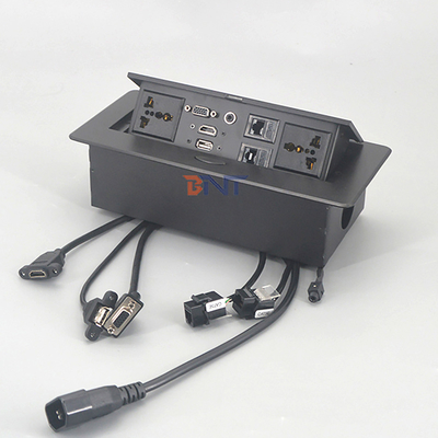 Fonte de alimentação Escritório Soquetes de energia Quadrado Esquina Com Conector de Áudio e Vídeo