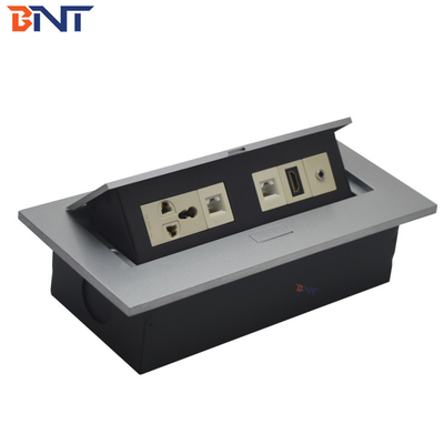 Escondido 3.5 Audio Desk Pop Up Sockets Preto Matte, Conector de alimentação para mesa