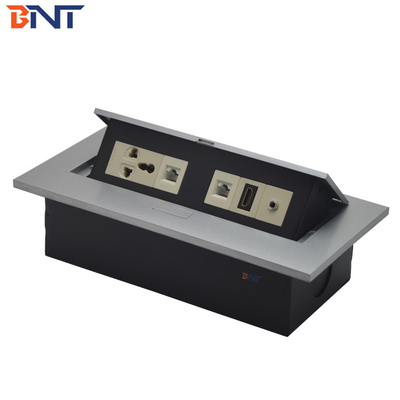 Escondido 3.5 Audio Desk Pop Up Sockets Preto Matte, Conector de alimentação para mesa