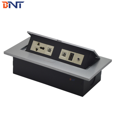 Escondido 3.5 Audio Desk Pop Up Sockets Preto Matte, Conector de alimentação para mesa