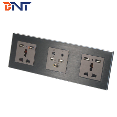 Smart Media Hub com Bluetooth, placas de tomada de parede multifunção